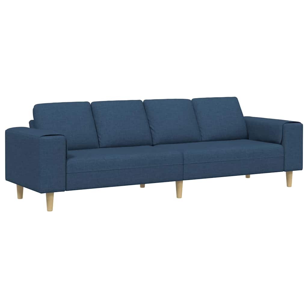 Sofa Set Blue Fabric