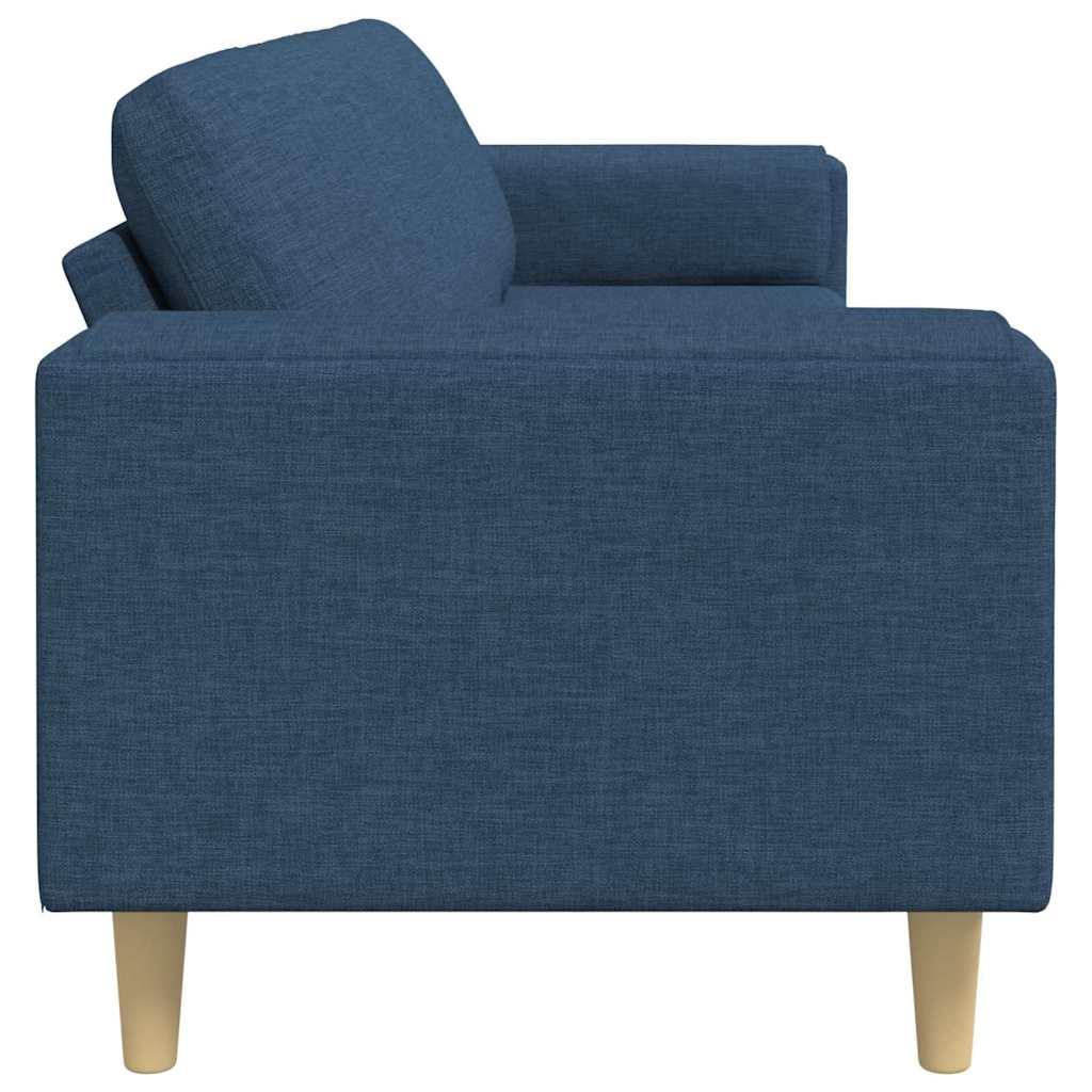 Sofa Set Blue Fabric
