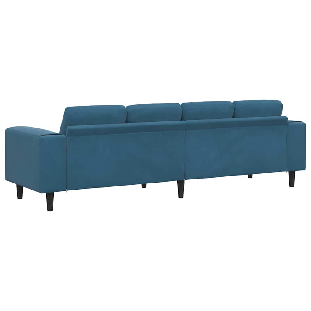 Sofa Set Blue Velvet