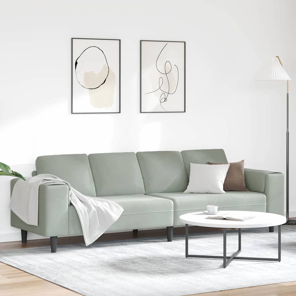 Sofa Set Light grey Velvet
