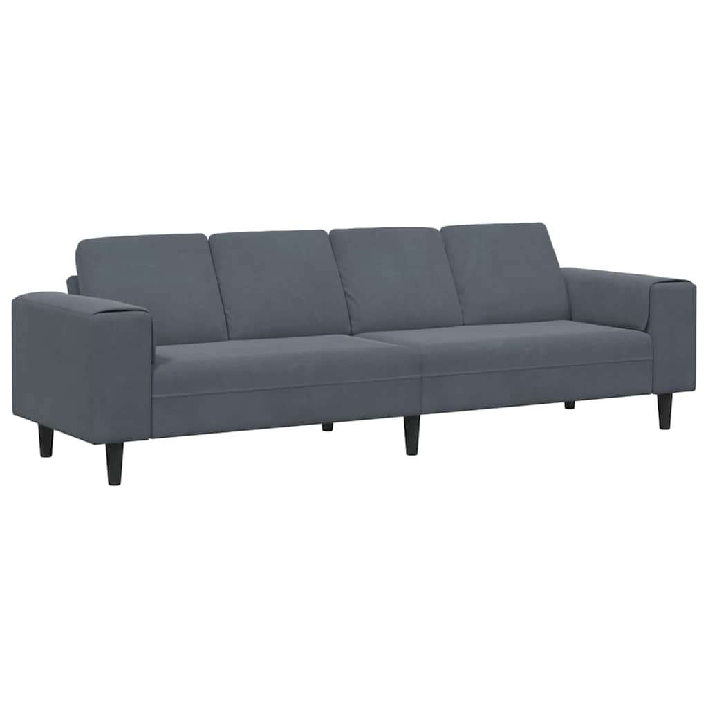 Sofa Set Dark grey Velvet