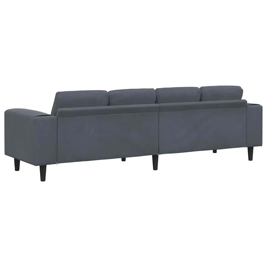 Sofa Set Dark grey Velvet