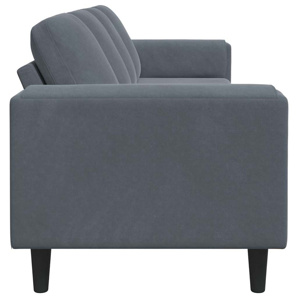Sofa Set Dark grey Velvet