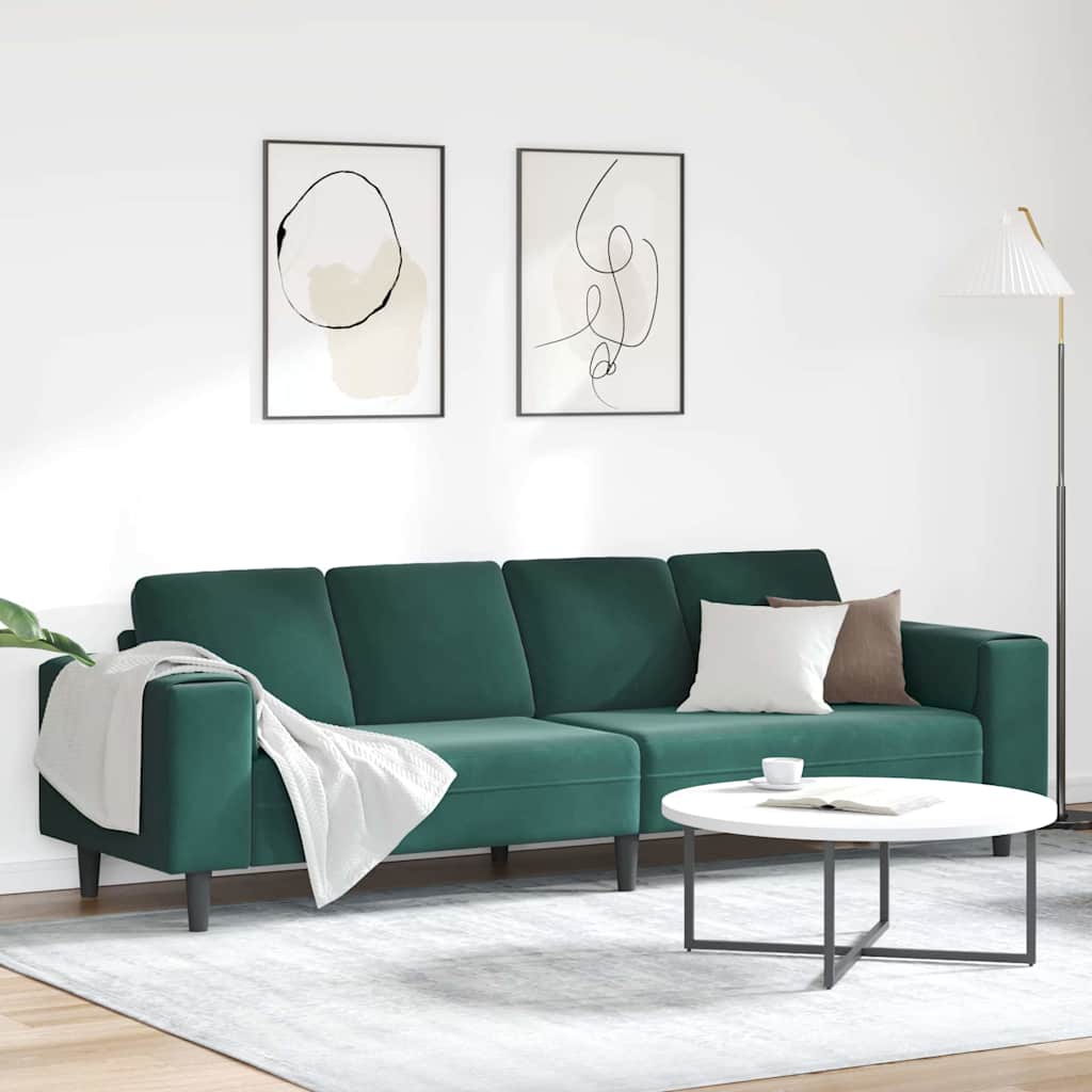Sofa Set Dark green Velvet