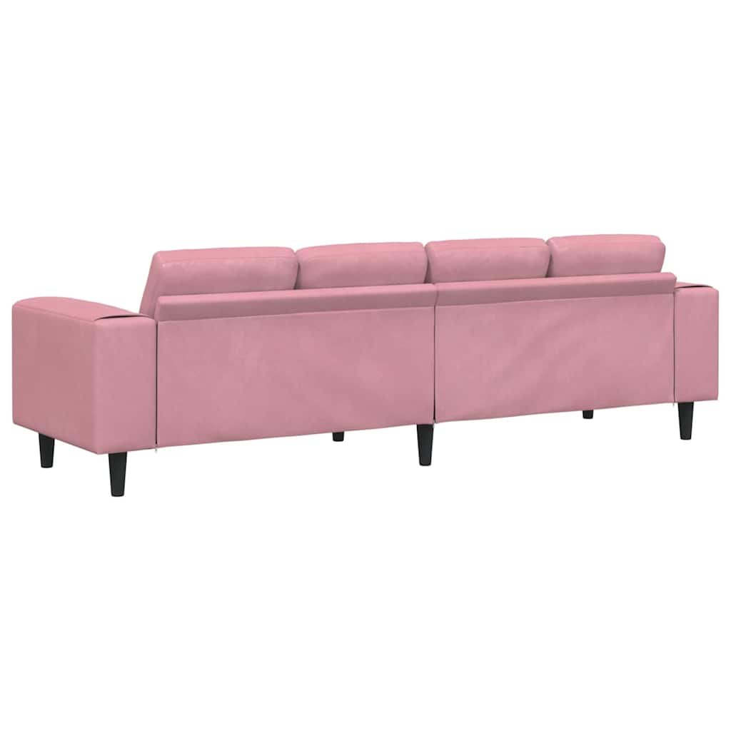 Sofa Set Pink Velvet