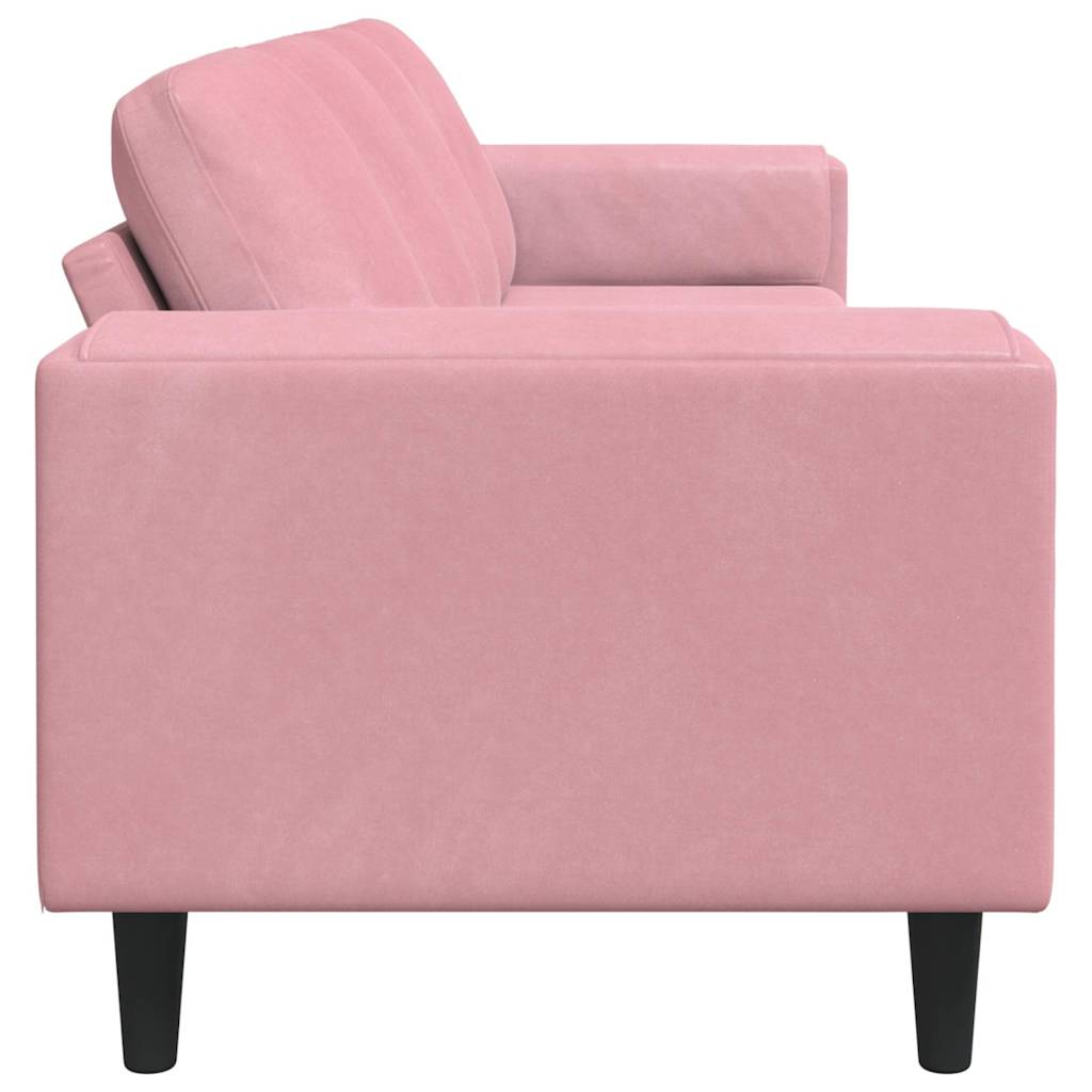 Sofa Set Pink Velvet