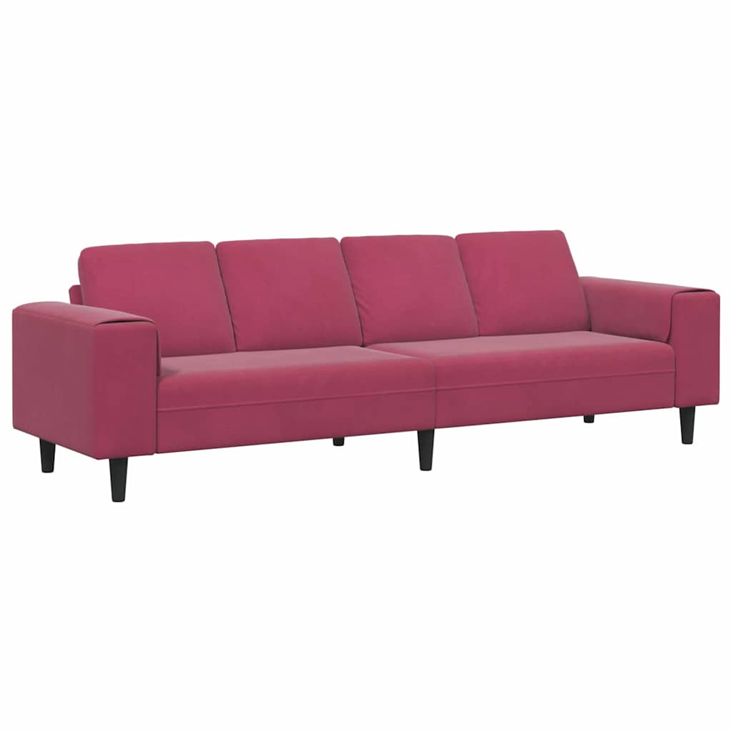 Sofa Set Wine red Velvet