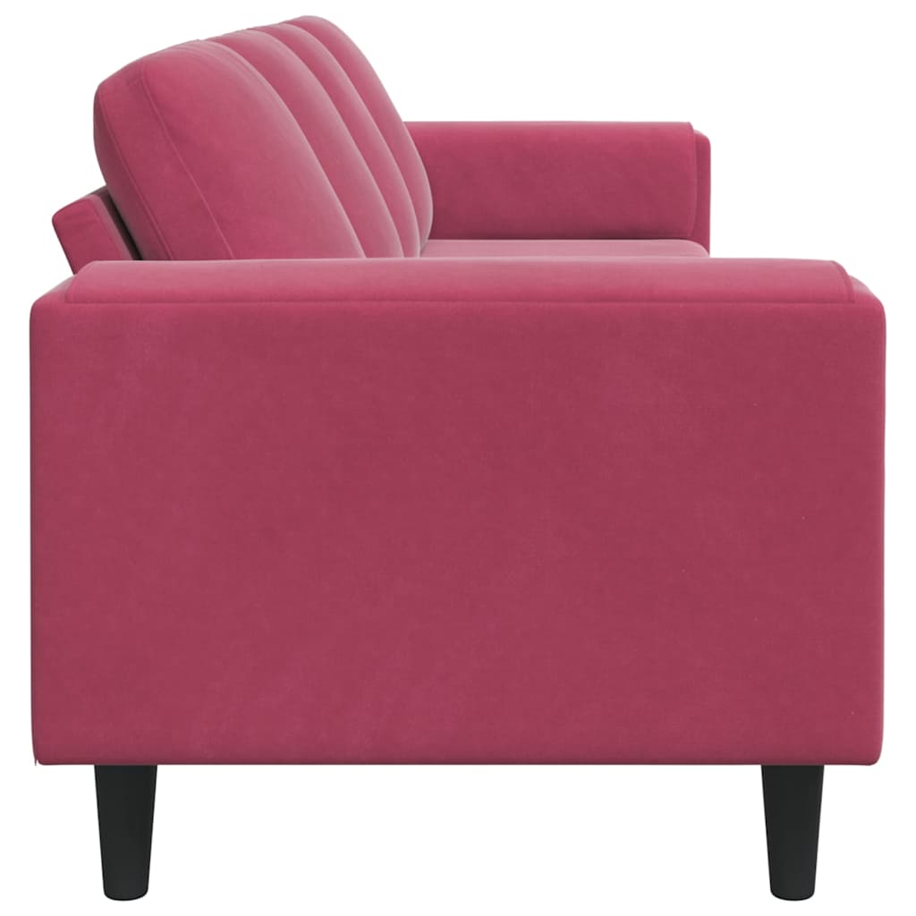 Sofa Set Wine red Velvet