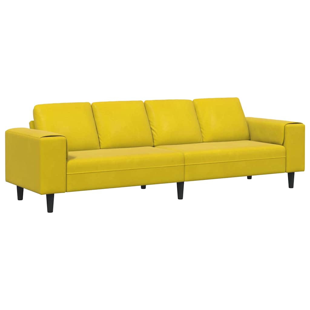 Sofa Set Yellow Velvet