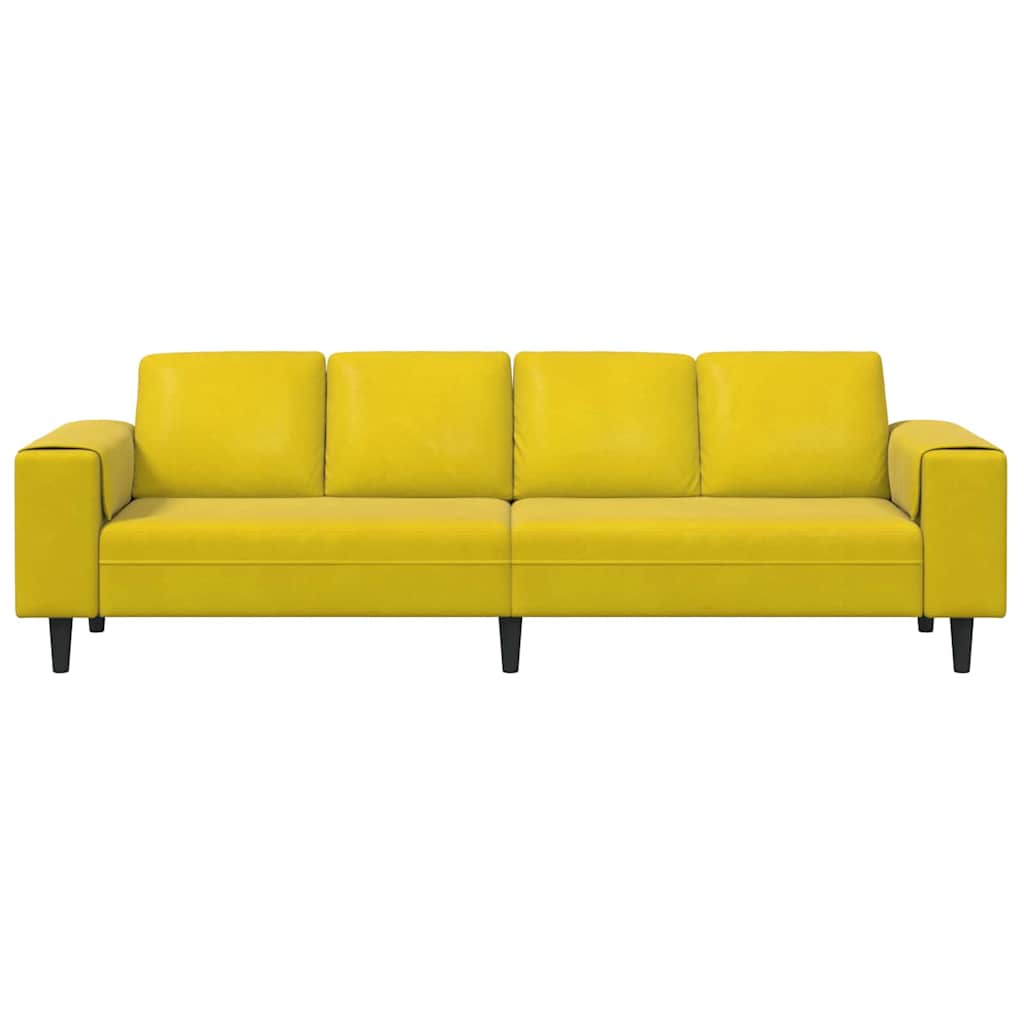 Sofa Set Yellow Velvet