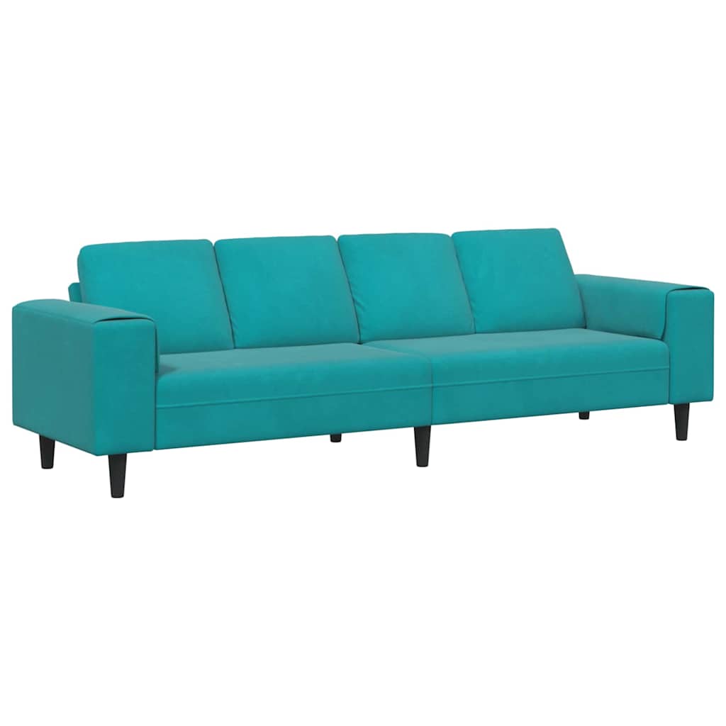 Sofa Set Turquoise Velvet