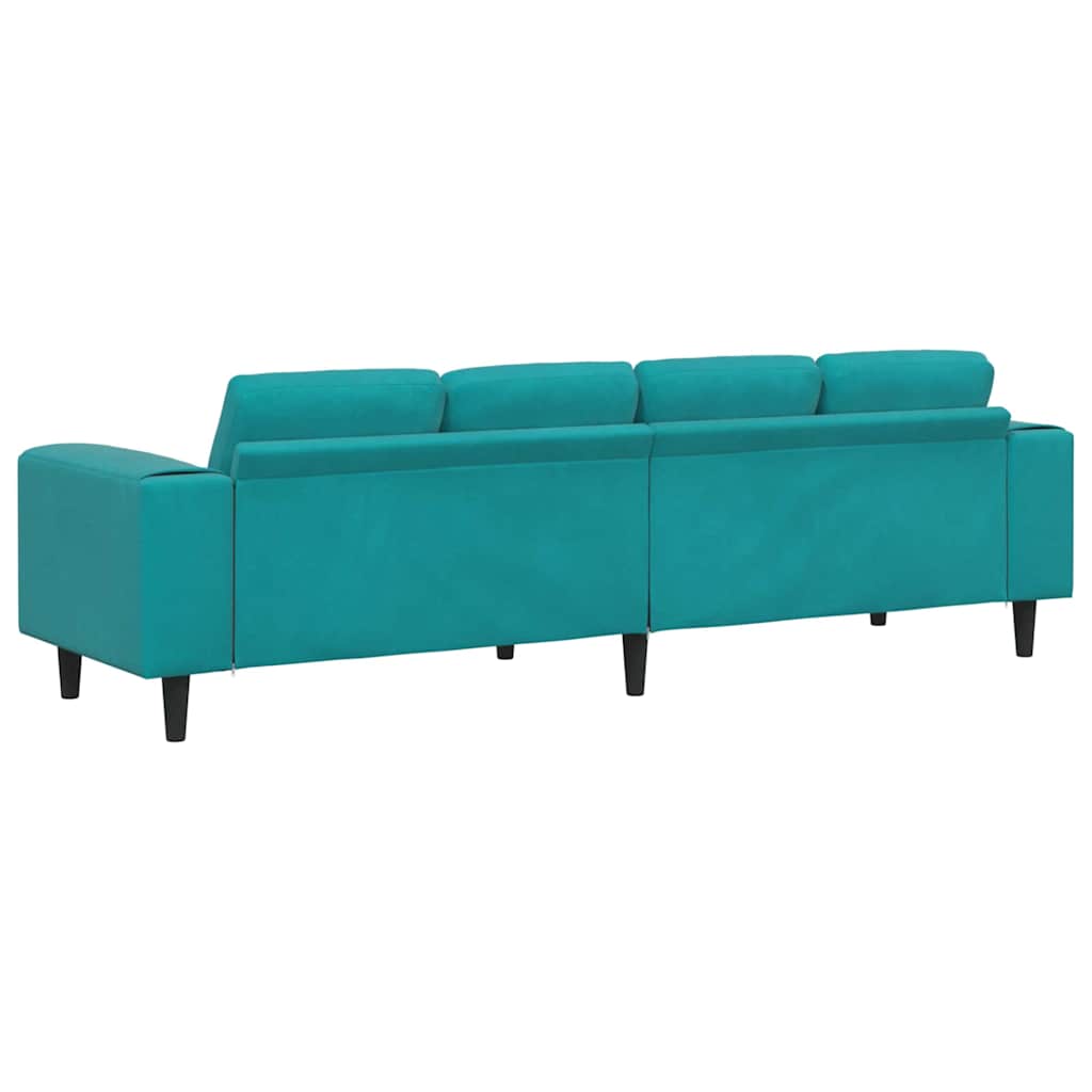 Sofa Set Turquoise Velvet