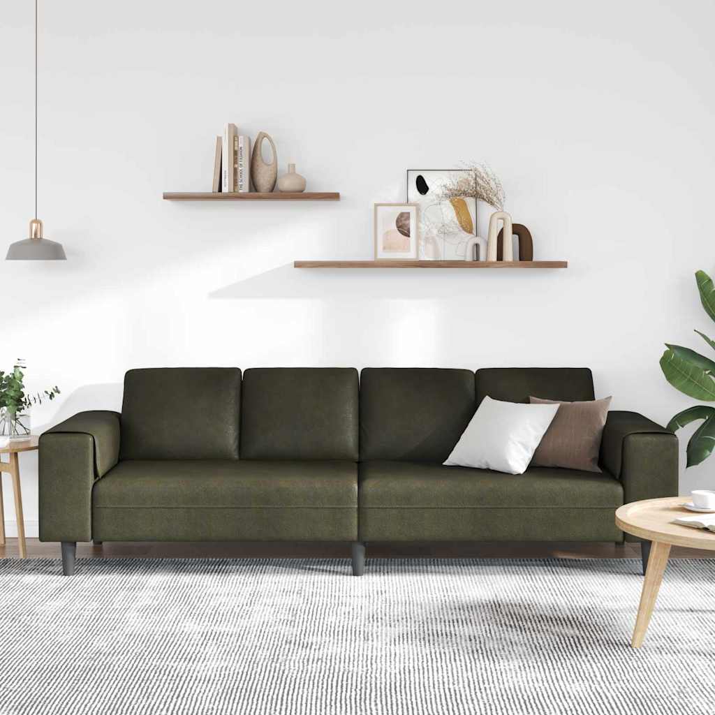 Sofa Set Army green Faux suede leather