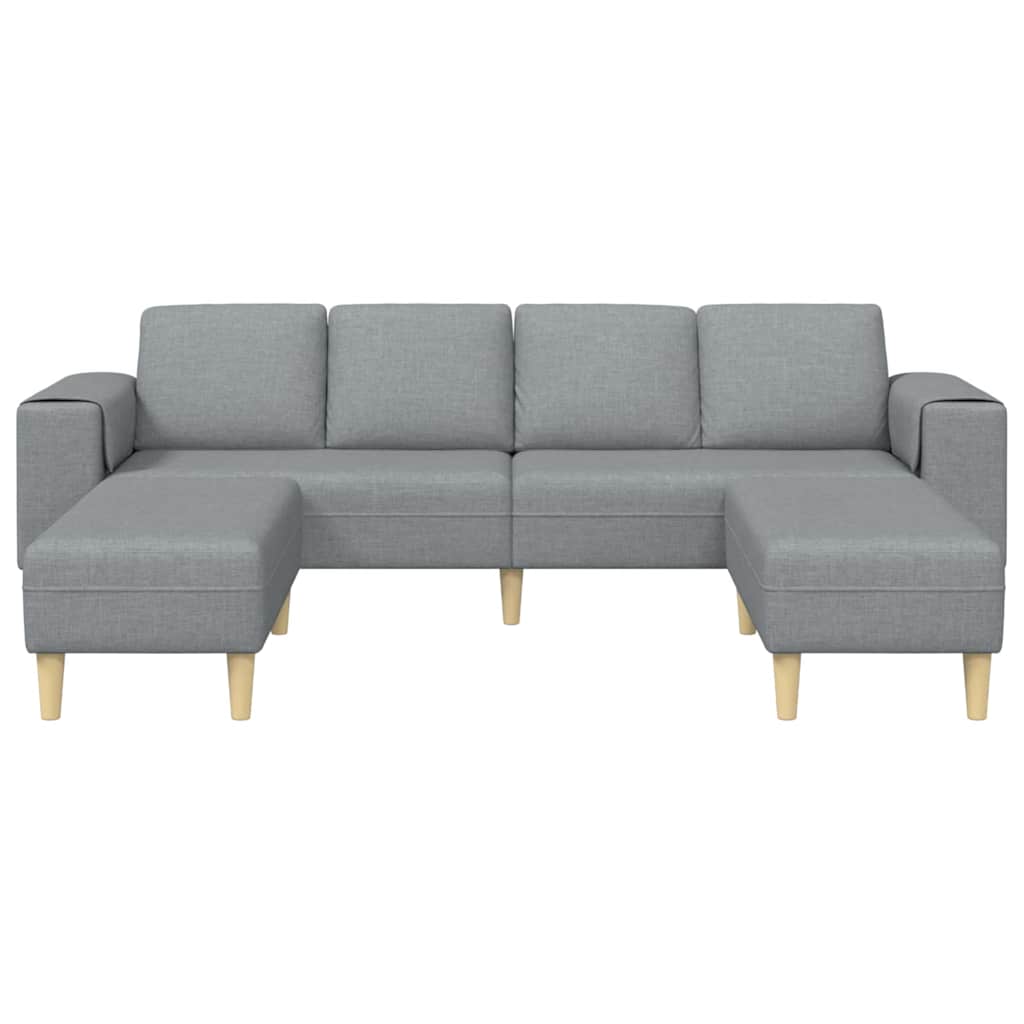 Sofa Set Light grey Fabric