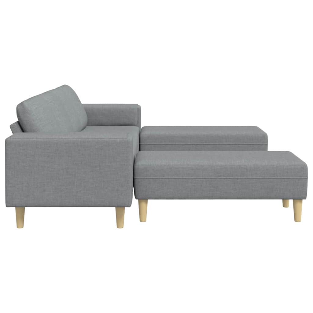 Sofa Set Light grey Fabric