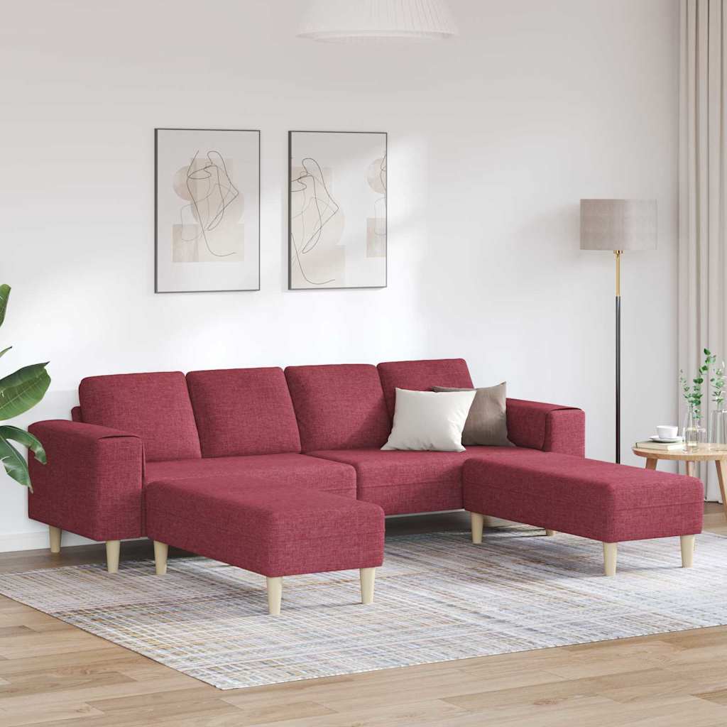 Sofa Set Wine red Fabric