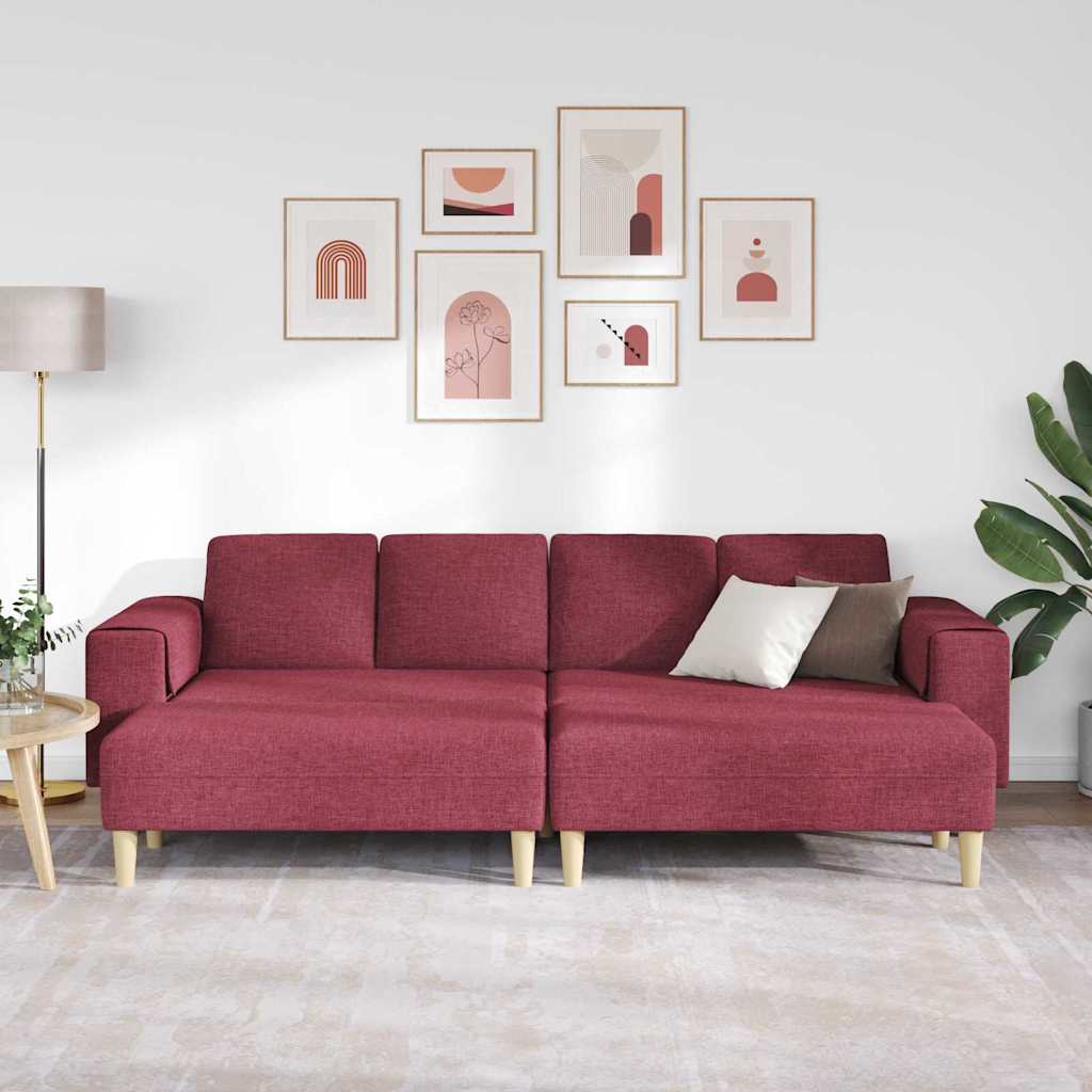 Sofa Set Wine red Fabric