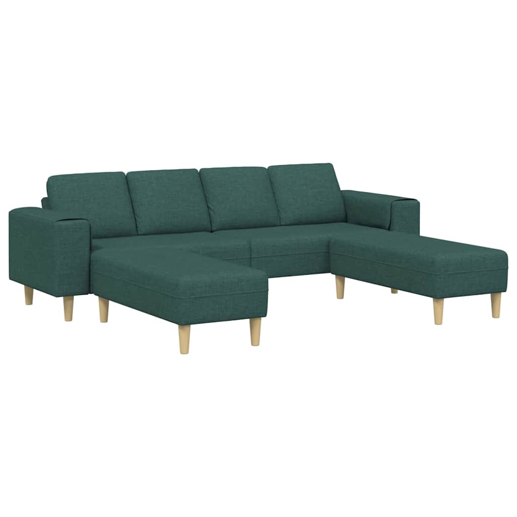 Sofa Set Dark green Fabric