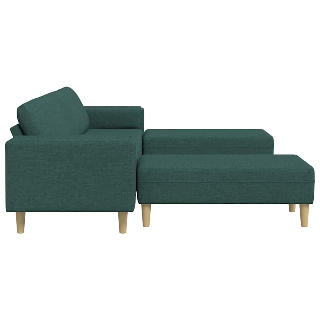 Sofa Set Dark green Fabric