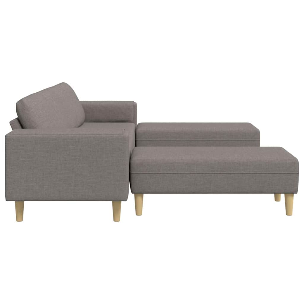 Sofa Set Taupe Fabric