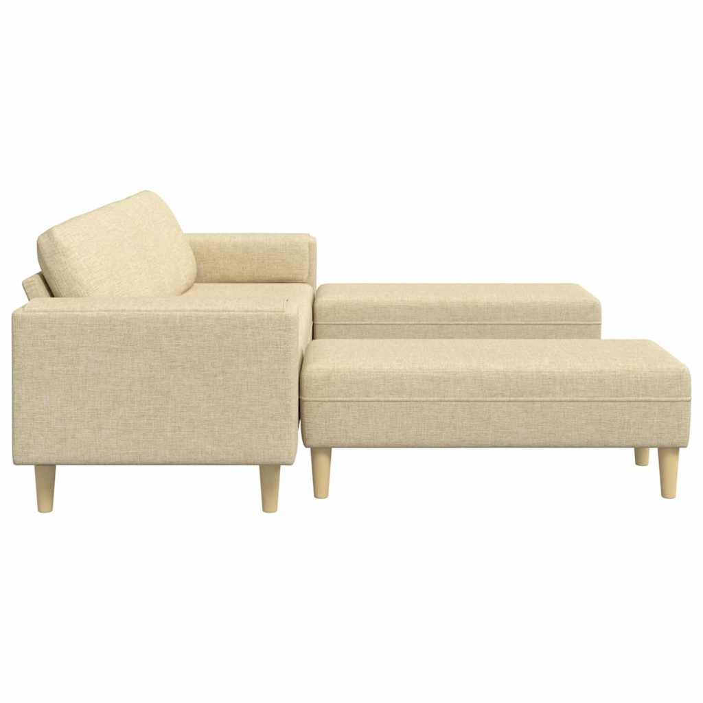 Sofa Set Cream Fabric