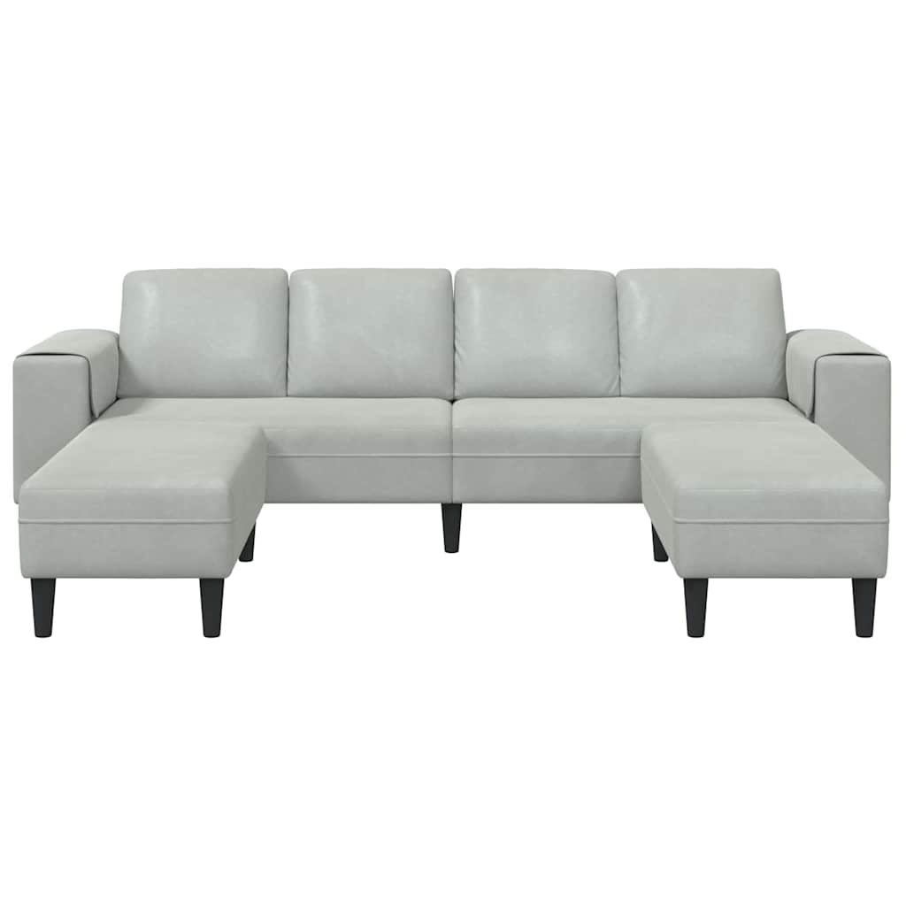 Sofa Set Light grey Velvet
