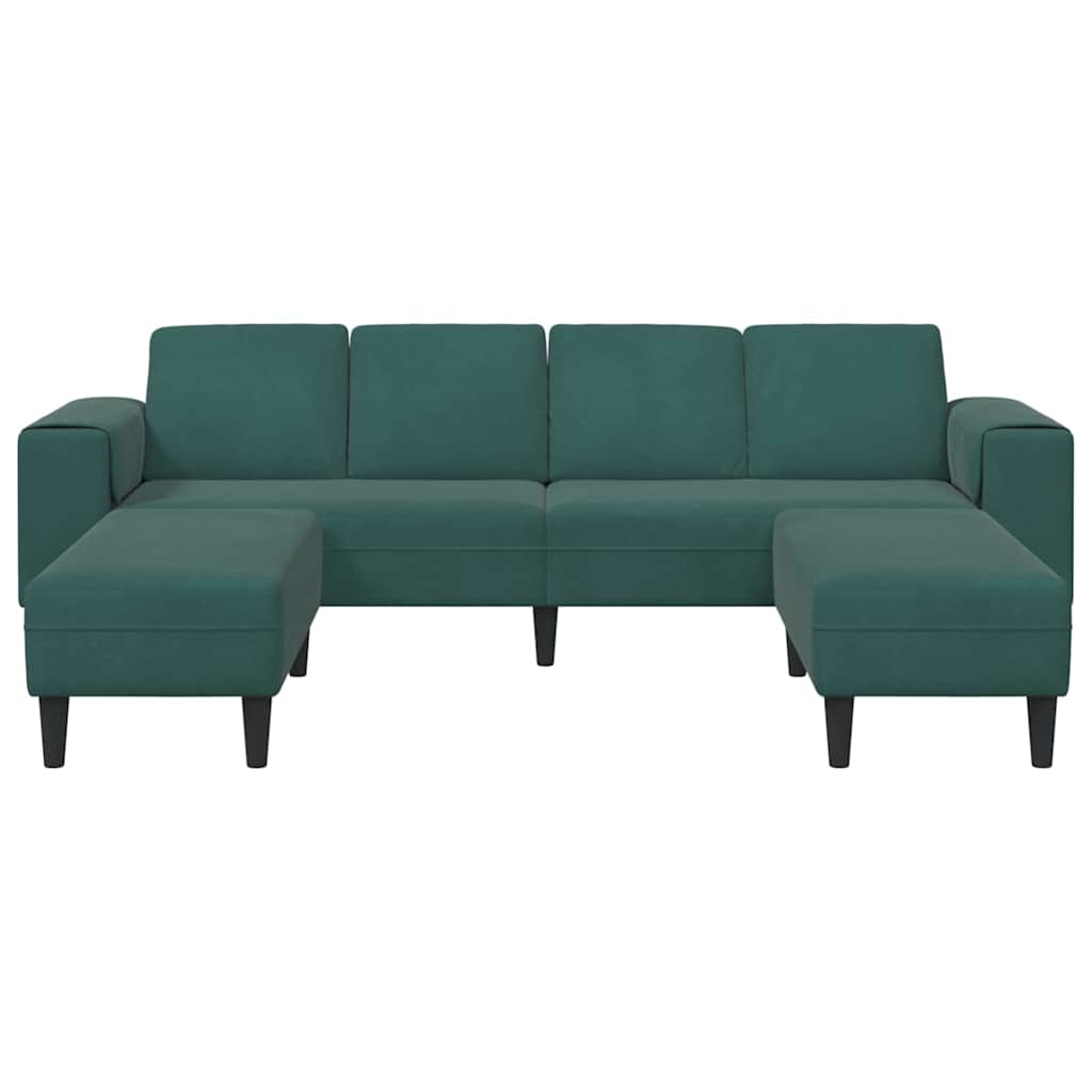 Sofa Set Dark green Velvet