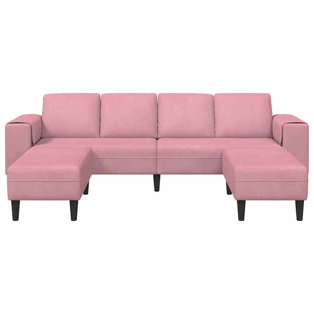 Sofa Set Pink Velvet