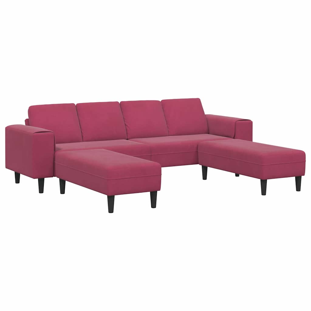 Sofa Set Wine red Velvet