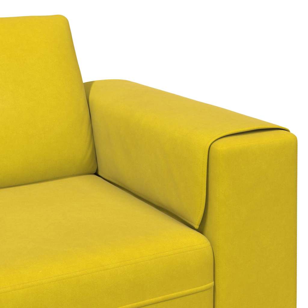 Sofa Set Yellow Velvet