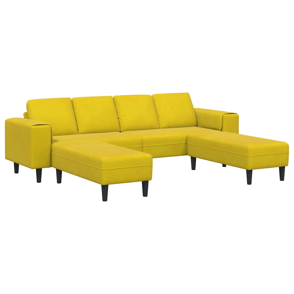 Sofa Set Yellow Velvet