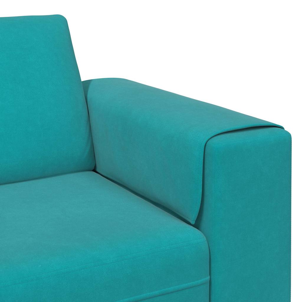 Sofa Set Turquoise Velvet