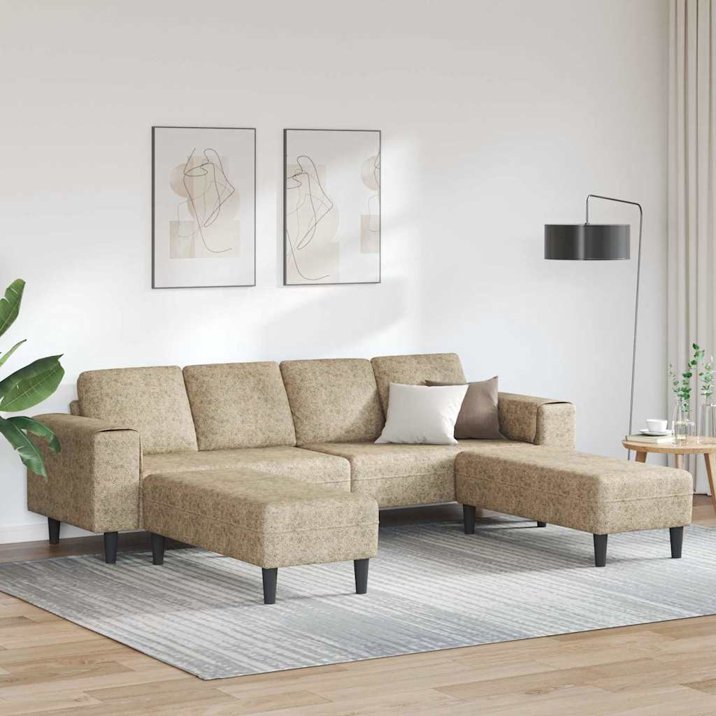 Sofa Set Light grey Faux suede leather