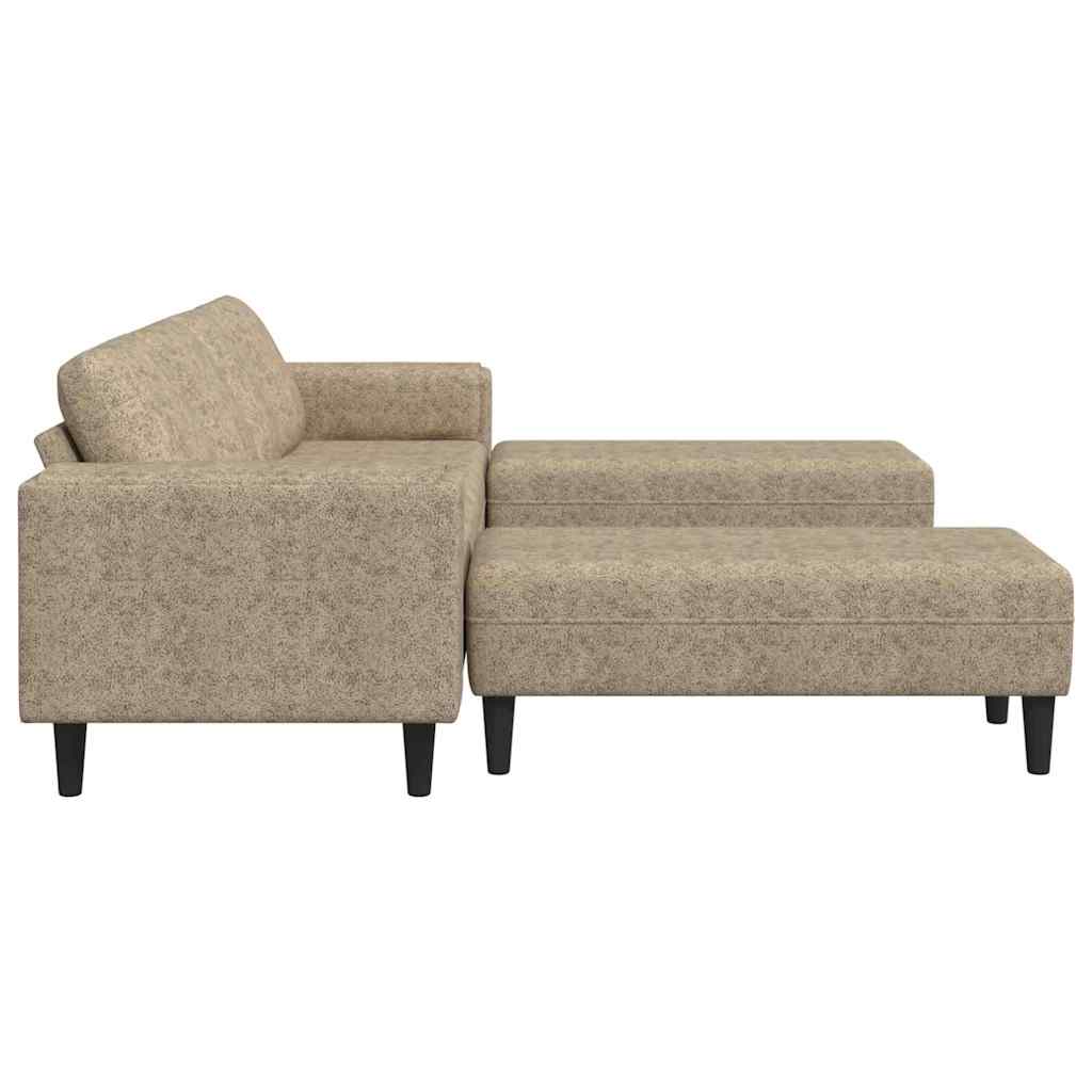 Sofa Set Light grey Faux suede leather