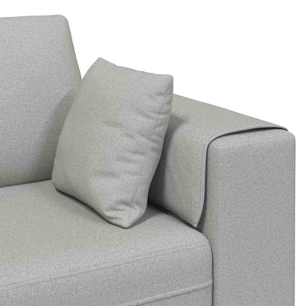 Fabric Sofa with Cushion Cloud Grey 208 cm Fabric