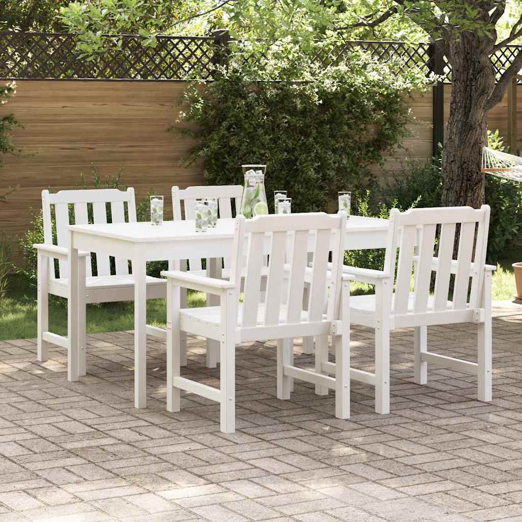 Garden Dining Chair 4 pcs White 65.5 x 55.5 x 88cm Plastic
