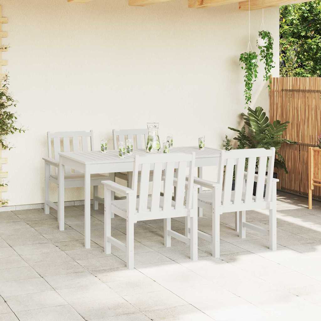 Garden Dining Chair 4 pcs White 65.5 x 55.5 x 88cm Plastic