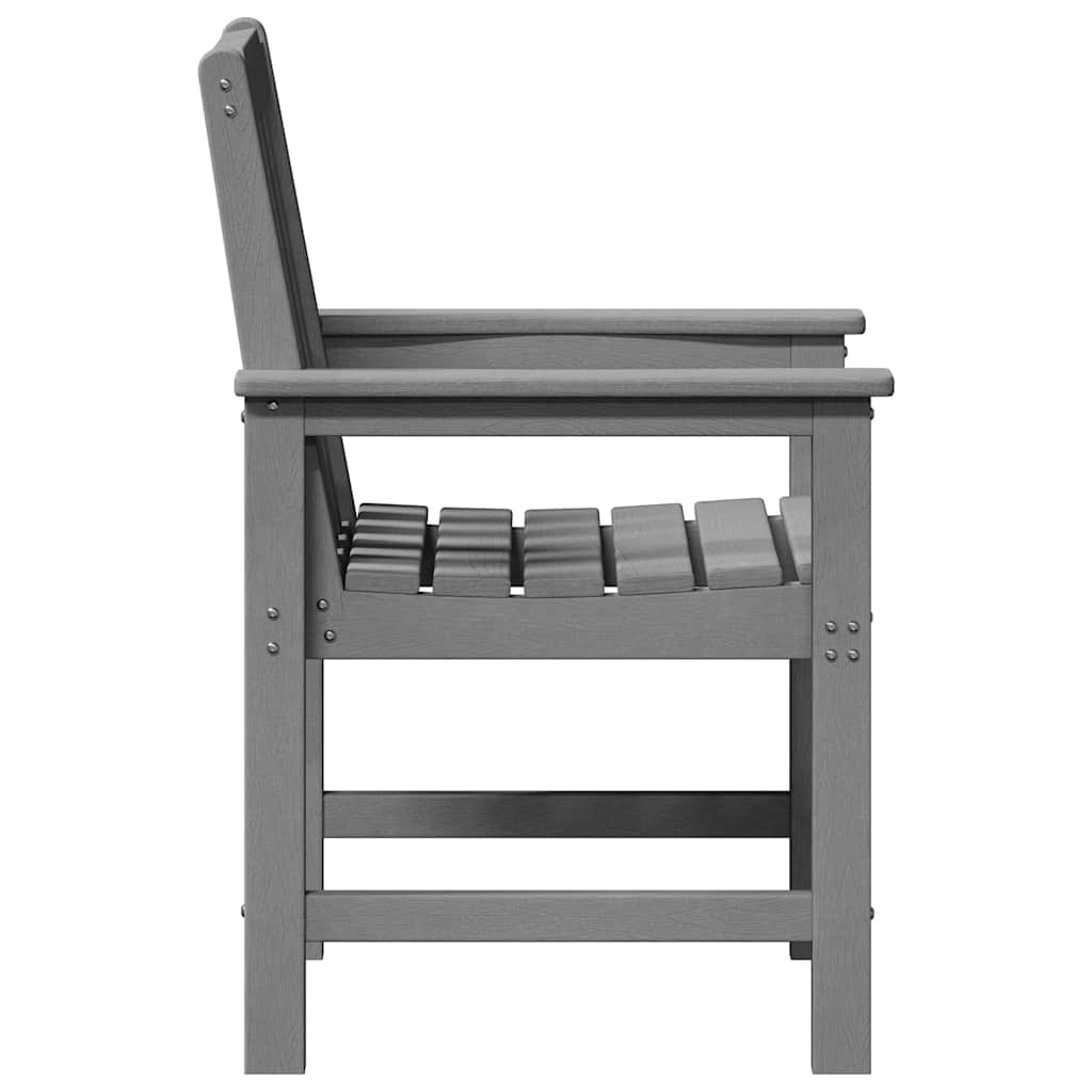 Garden Dining Chair 4 pcs Light Grey 65.5 x 55.5 x 88cm Plastic