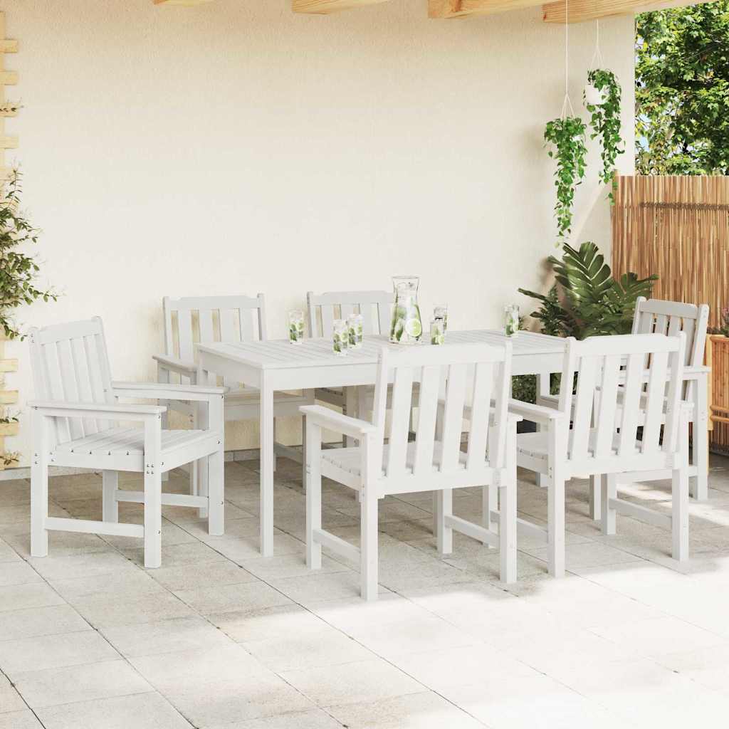Garden Dining Chair 6 pcs White 65.5 x 55.5 x 88cm Plastic