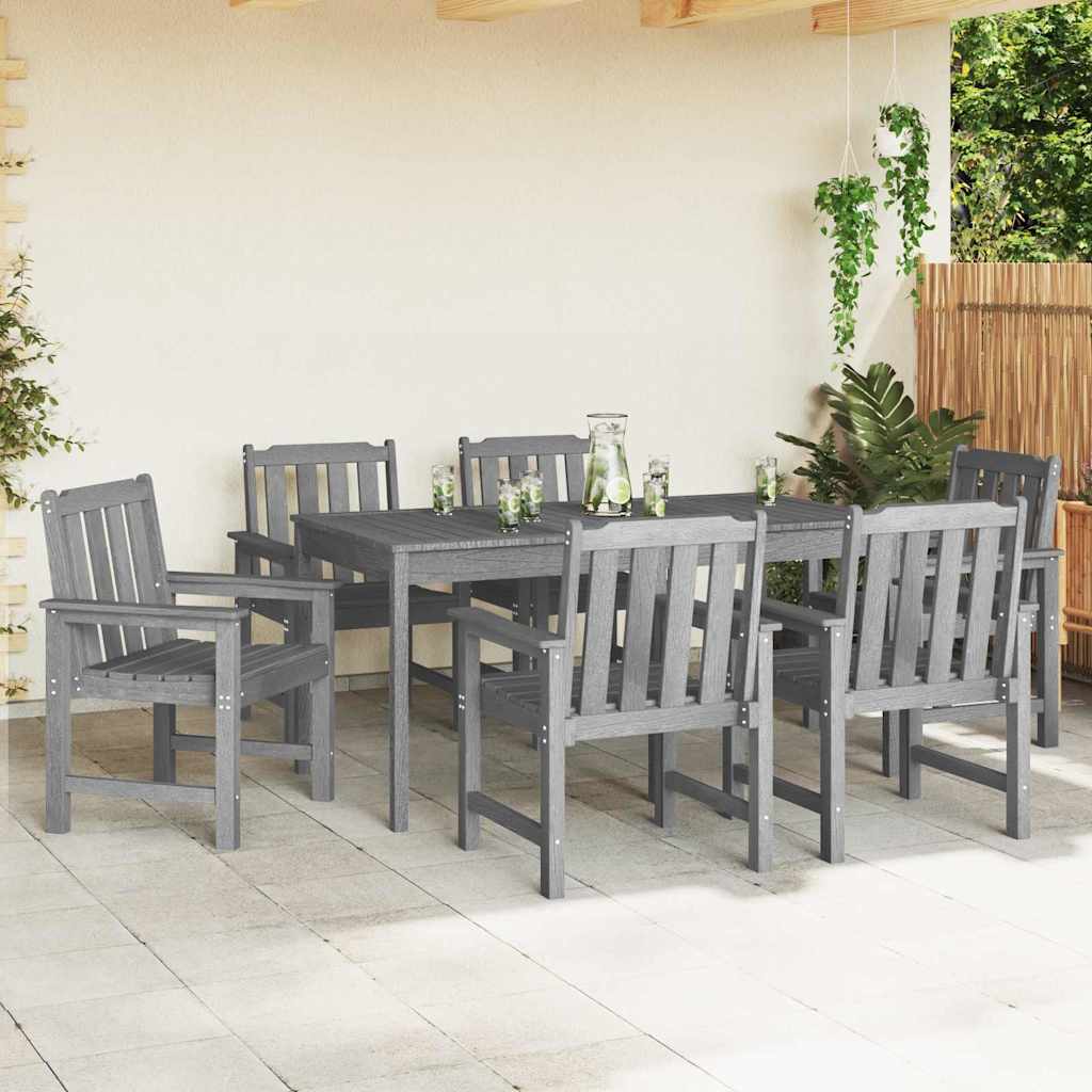 Garden Dining Chair 6 pcs Light Grey 65.5 x 55.5 x 88cm Plastic