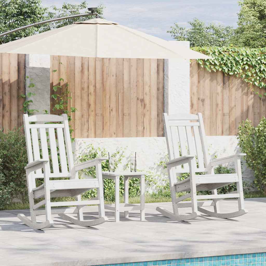 Garden Rocking Chair 2 pcs White 70 x 92 x 108cm Plastic