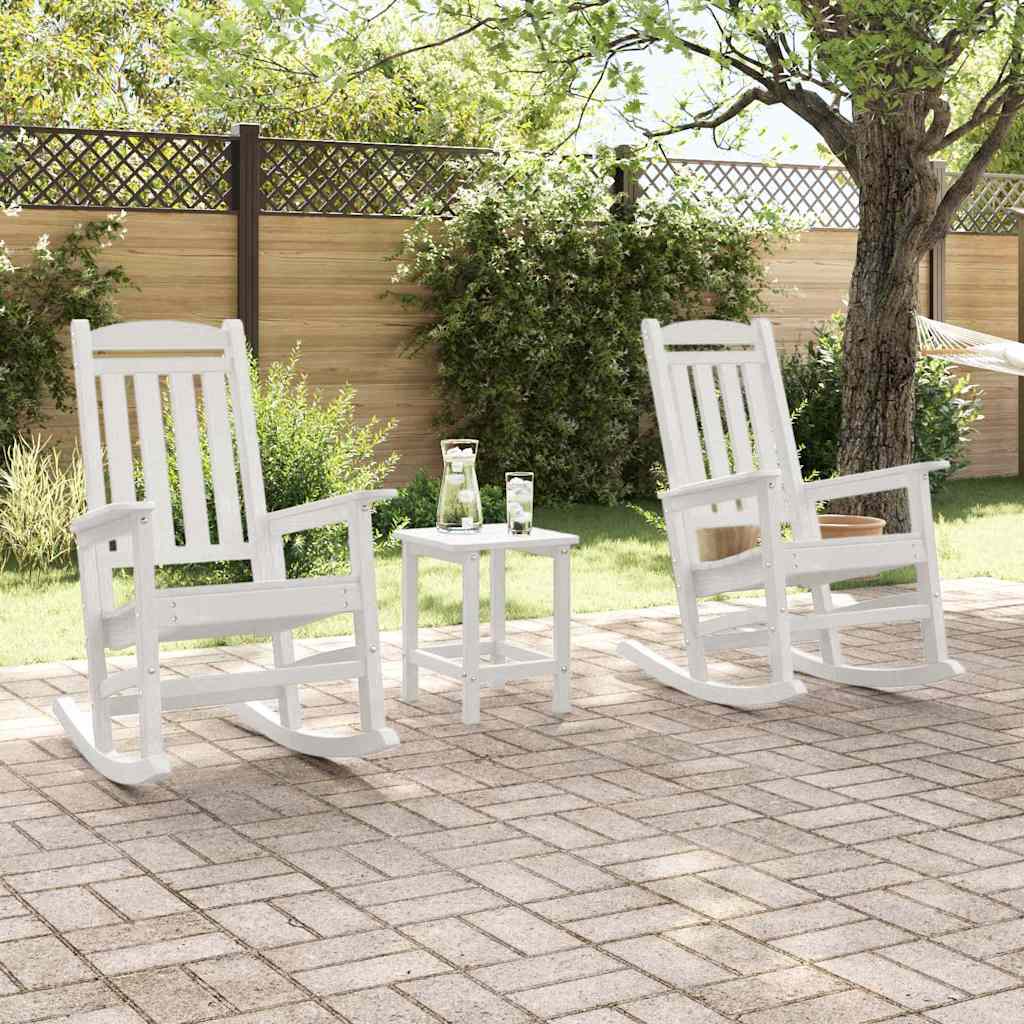 Garden Rocking Chair 2 pcs White 70 x 92 x 108cm Plastic