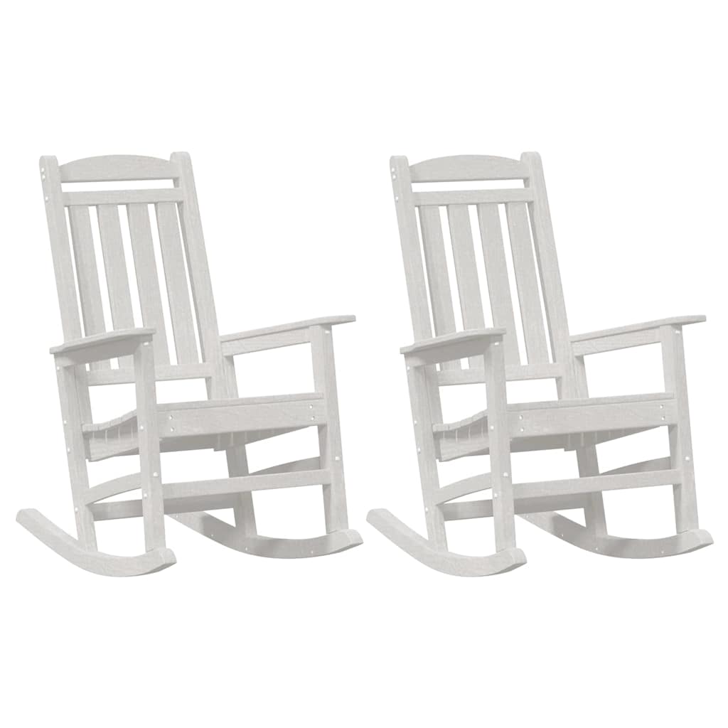 Garden Rocking Chair 2 pcs White 70 x 92 x 108cm Plastic