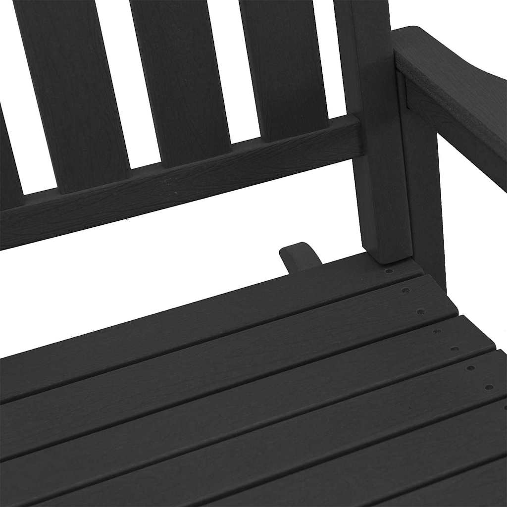 Garden Rocking Chair 3 pcs Black 38 x 38 x 46cm Plastic