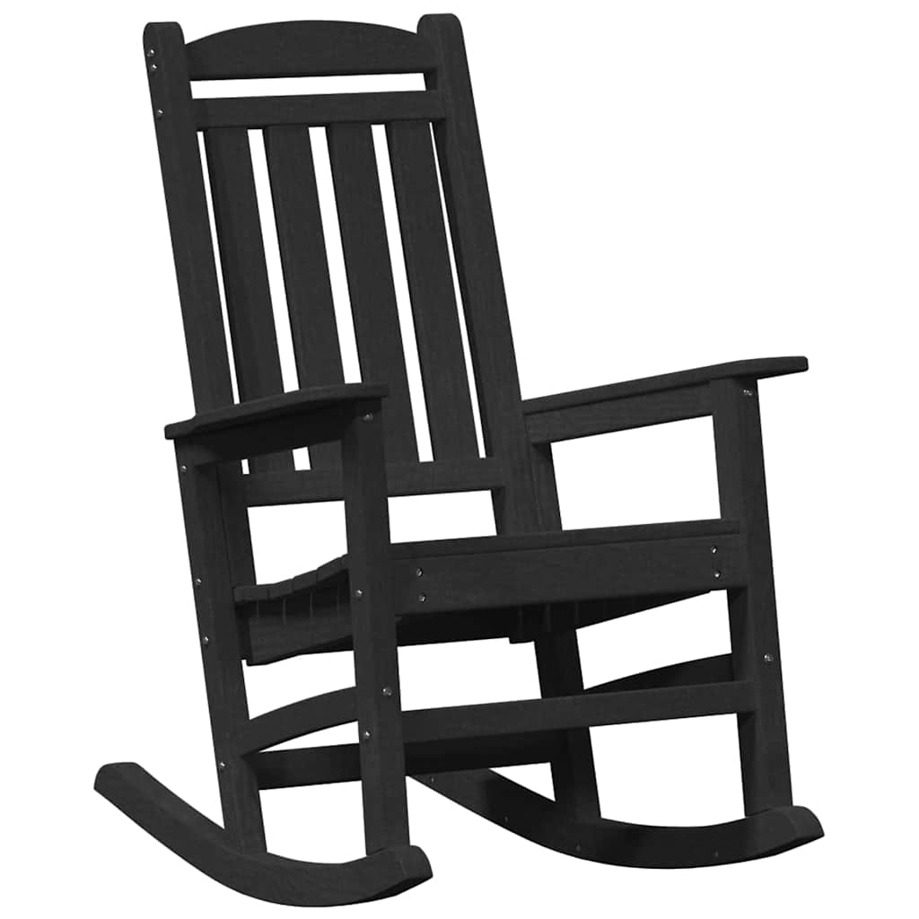 Garden Rocking Chair 3 pcs Black 38 x 38 x 46cm Plastic
