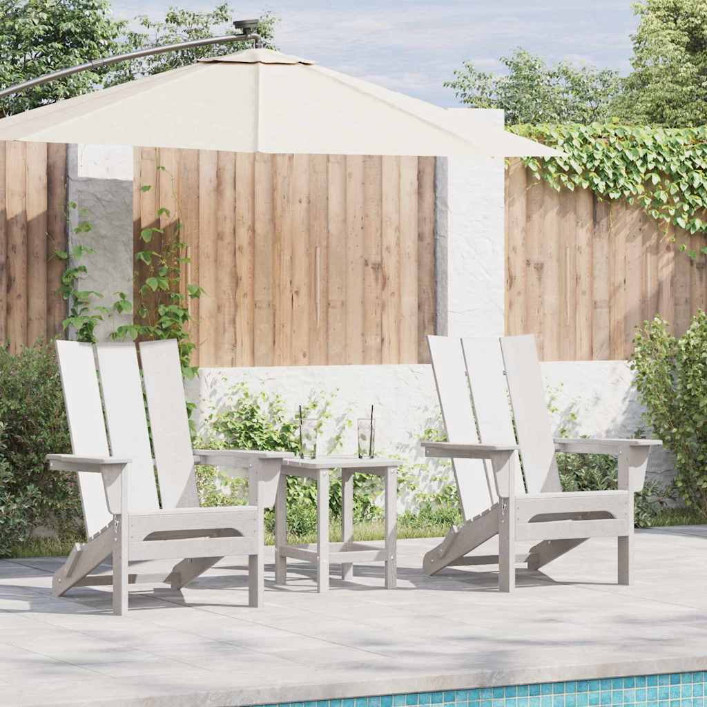 Garden Lounge Furniture 3 pcs White 38 x 38 x 46cm Plastic