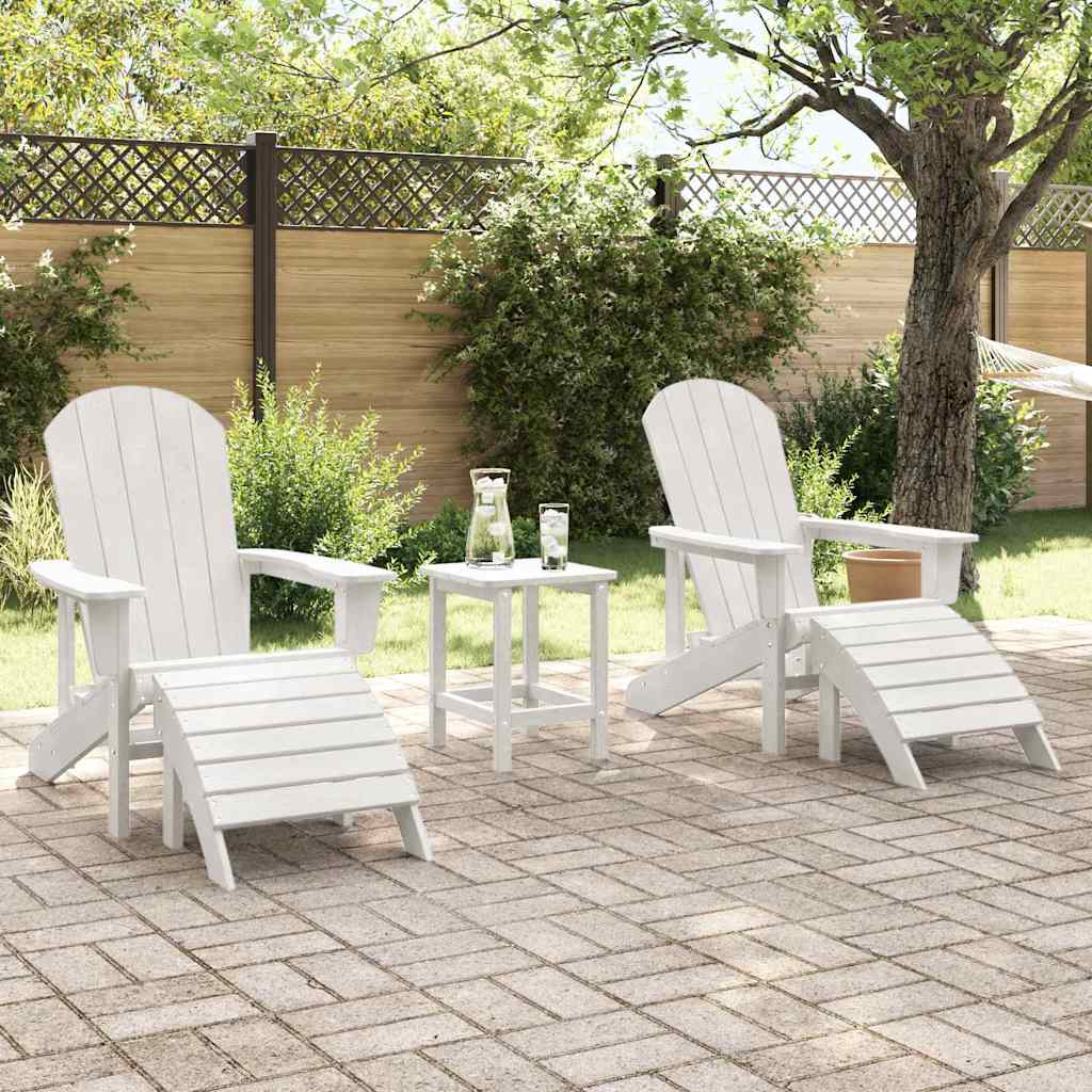 Garden Lounge Furniture 3 pcs White 38 x 38 x 46cm Plastic