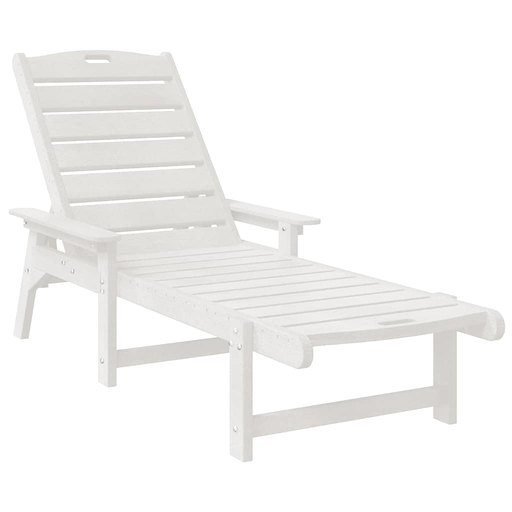 Garden Lounge Furniture Reclining 2 pcs White 53 x 195.5 x 30cm