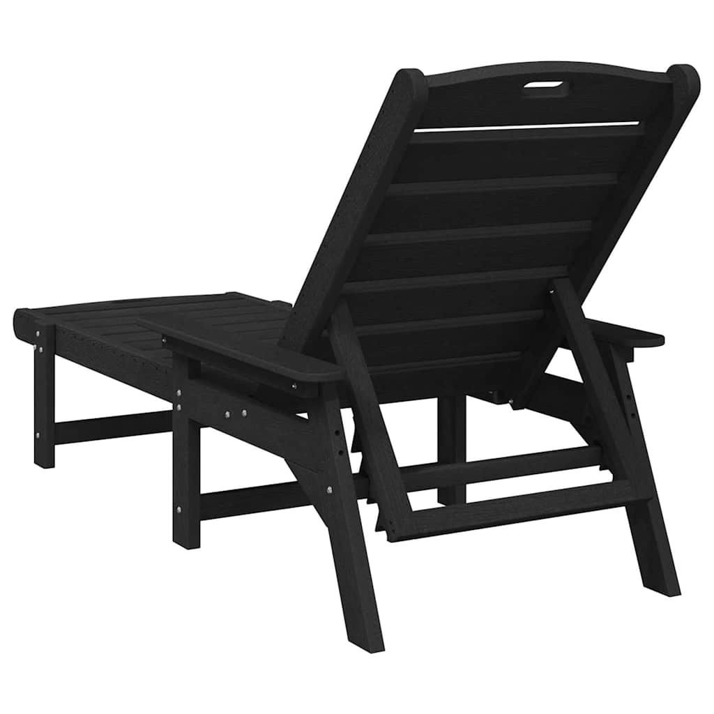 Garden Lounge Furniture Reclining 2 pcs Black 53 x 195.5 x 30cm