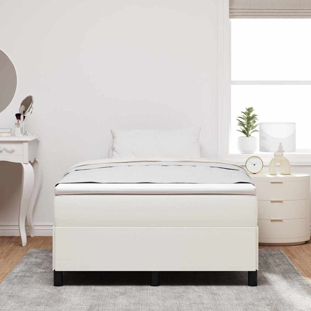 Bed Frame Cream 120 x 190 cm Corduroy fabric